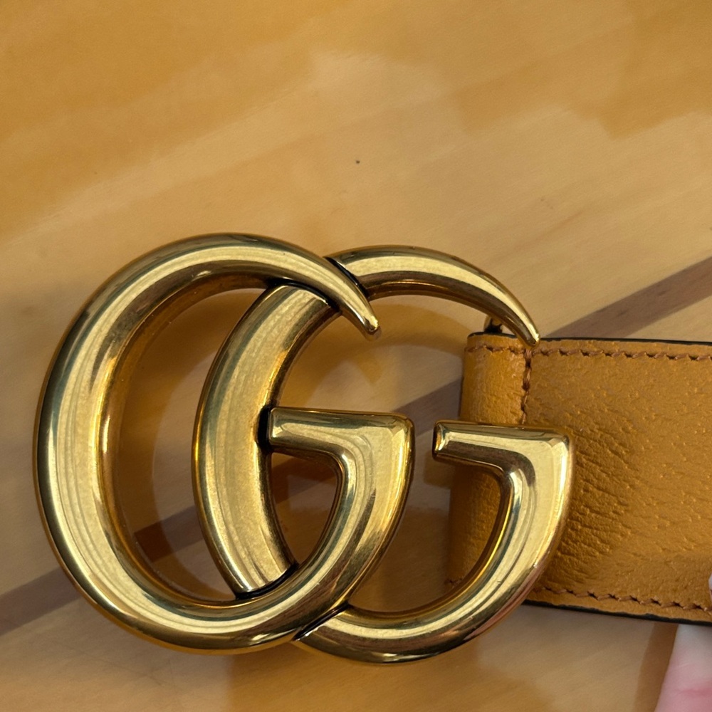 Gucci Marmont Raffia 1 1/2" Wide Belt With Box And Dust Bag Size 90 / 36 - Picture 6 of 9